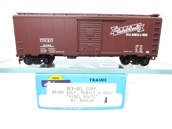 Bev-Bel Athearn HO Scale 40' Boxcar Gulf Mobile &amp; Ohio Rebel Route #5088 image 0