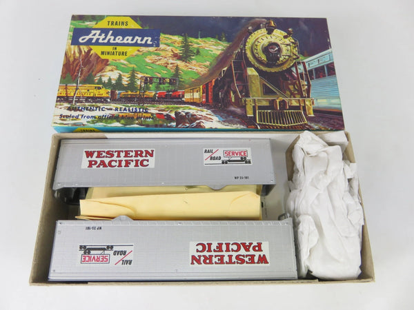 Athearn 5174 HO Scale 40' Piggy Back Trailers WP Western Pacific 2-Pack Kit NOS