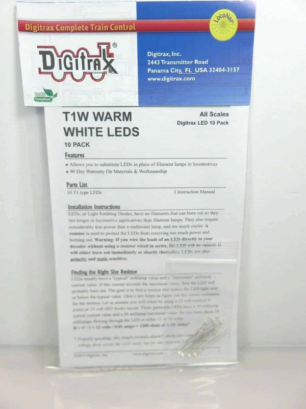 Digitrax T1W 10 Pack of Warm White LEDs image 0