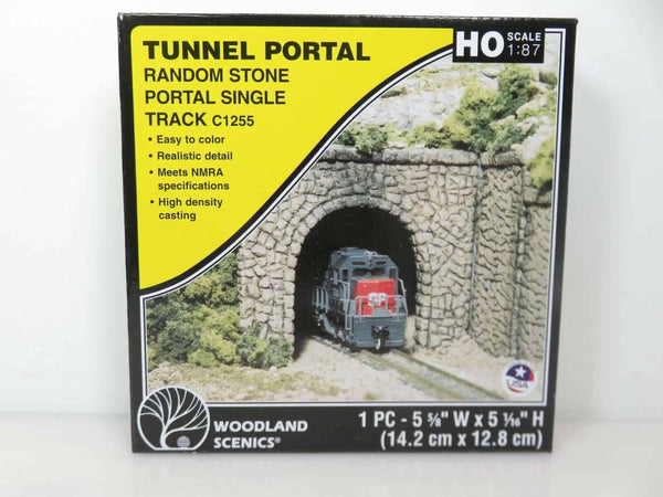 Woodland Scenics HO Scale C1255 Random Stone Single Track Tunnel Portal NIB image 0