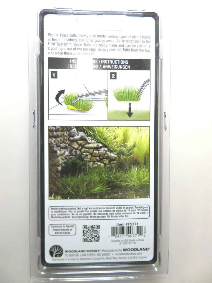 Woodland Scenics FS771 Medium Green Grass Peel 'n' Place Tufts image 3