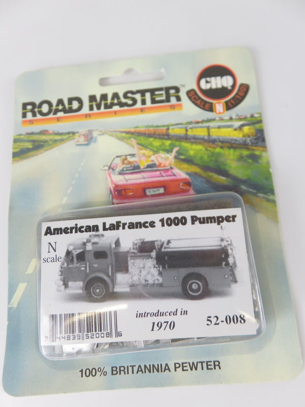 GHQ Road Master 52-008 N Scale American LaFrance Fire Truck Pewter Kit NIB