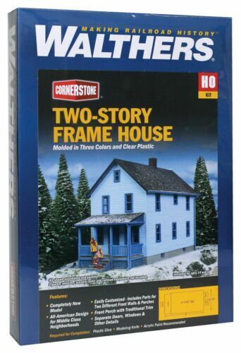 Walthers Cornerstone #933-3786 HO Scale Two-Story Frame House Kit image 0
