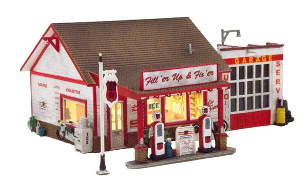 Woodland Scenics BR5025 Built and Ready HO Scale Fill'er Up &amp; Fix'er Building image 0