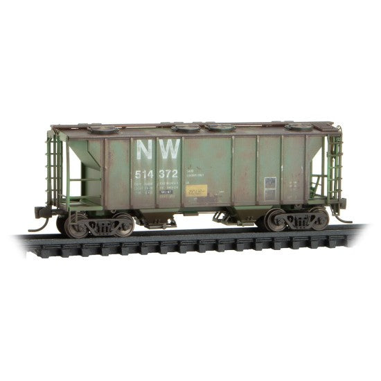 Micro Trains 094 44 110 N Norfolk & Western PS-2 2-Bay Covered Hopper Weathered