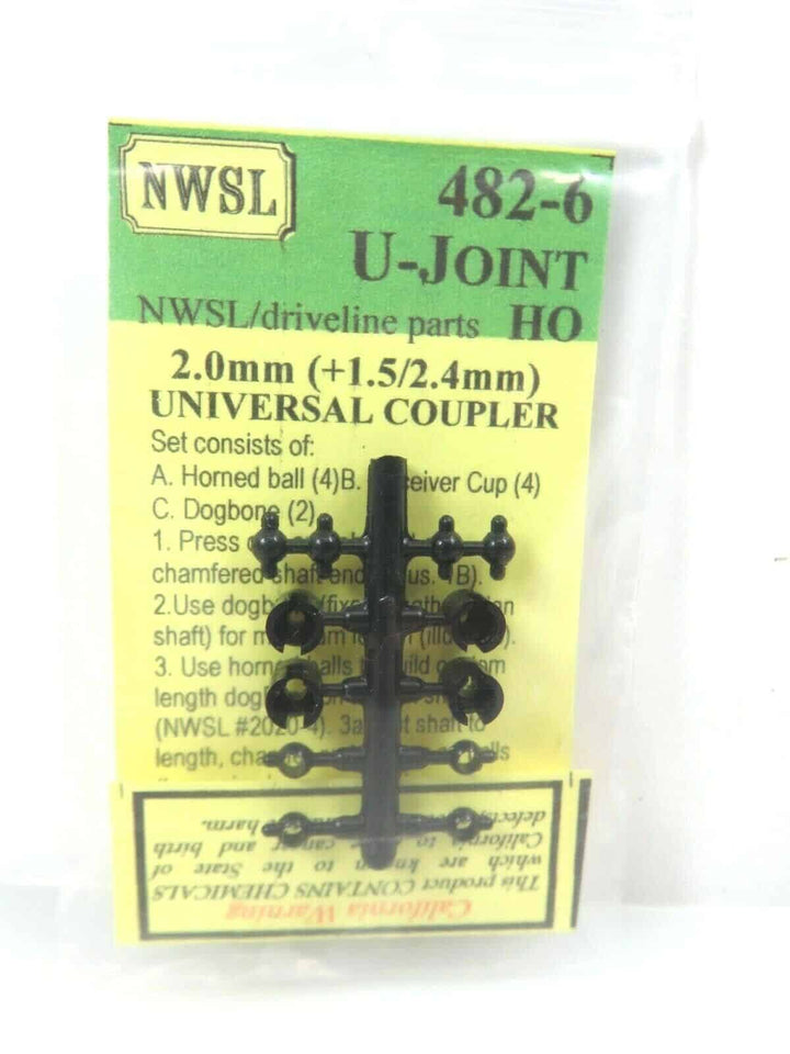 Northwest Short Line NWSL 482-6 Driveline Universal Connector 2.4mm 2.0mm 1.5mm image 1