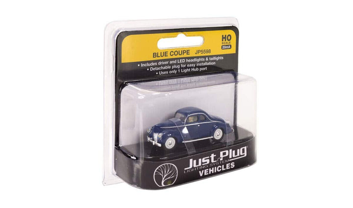 Woodland Scenics JP5598 HO Scale Just Plug Blue Coupe Lighted NIB image 1