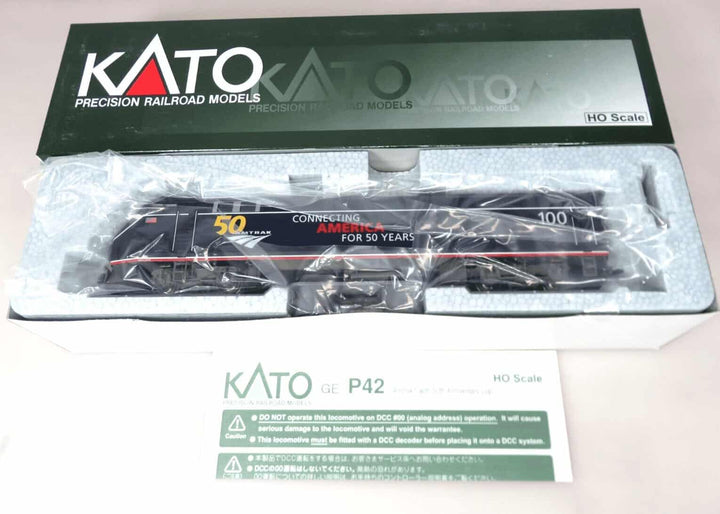 Kato 37-6113 HO Amtrak Midnight Blue 50th Anniversary Logo GE P42 Locomotive NIB image 2