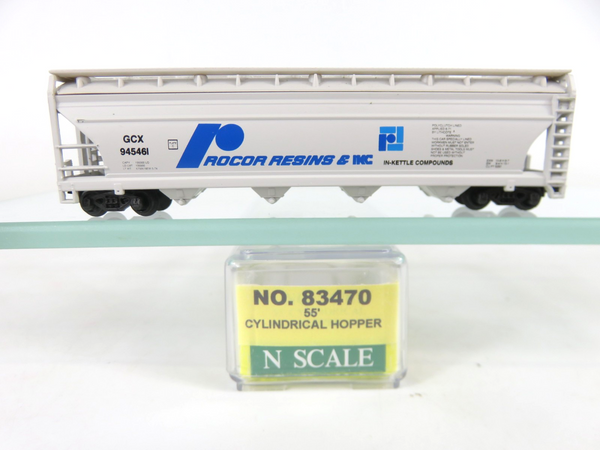 Model Power 83470 N Scale 55' Cylindrical Hopper Procor Resins