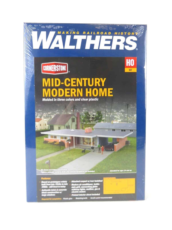 Walthers Cornerstone #933-4156 HO Scale Mid-Century Modern Home Kit NIB image 0