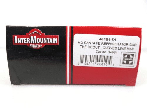 Intermountain 46104-51 HO Santa Fe The Scout Curved Line Map Refrigerator Car image 2