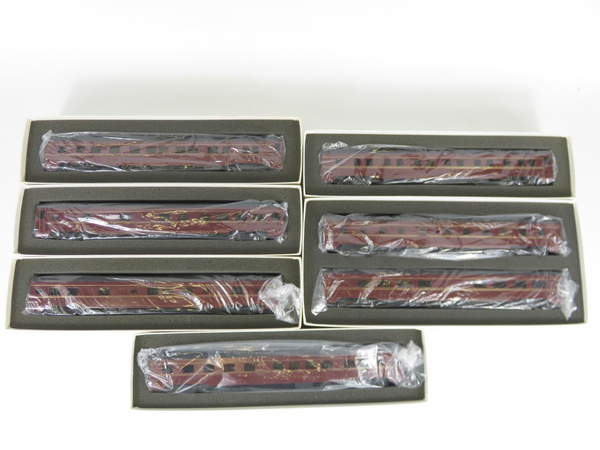 Soho Brass HO Scale PRR Pennsylvania Railroad 7 Passenger Car Set Painted