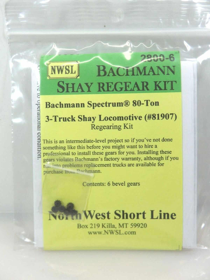 NWSL 2800-6 Bachmann Spectrum HO Scale 80-Ton 3 Truck Shay Gear Upgrade Kit image 4