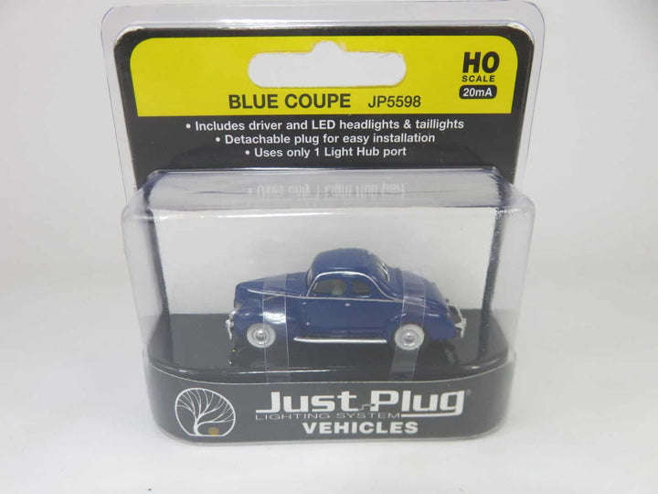 Woodland Scenics JP5598 HO Scale Just Plug Blue Coupe Lighted NIB image 3