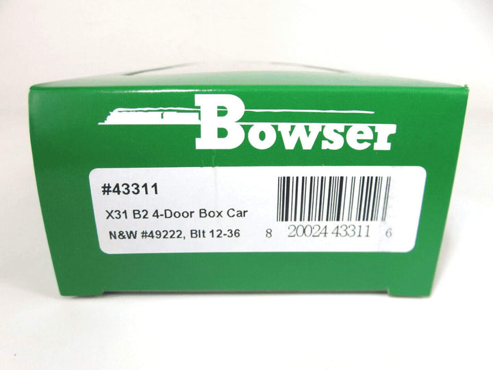 Bowser 43311 HO Scale Norfolk Western X31 B2 Double-Door Round Flush Roof Boxcar image 2