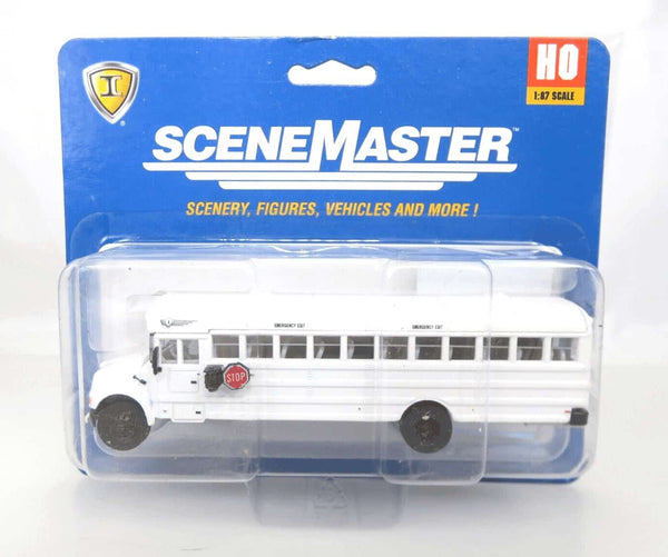 Walthers SceneMaster 949-11702 HO International White Railroad MOW Crew Bus NIB image 0