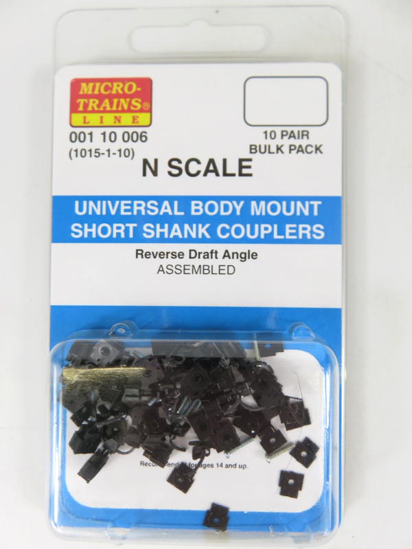 Micro Trains N Scale 00110006 Universal Coupler Short Shank Assembled 1015-1-10
