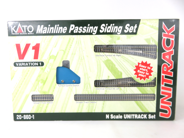Kato 20-860-1 N Scale V1 Unitrack Mainline Passing Siding Track Set NIB