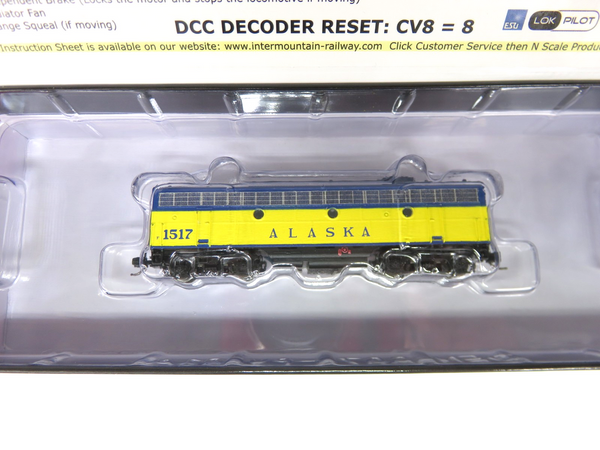 Intermountain 69795-01 N Scale Alaska Railroad EMD F7B Diesel Locomotive NIB