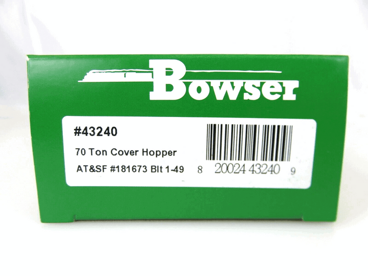 Bowser #43240 HO Scale 70-Ton 2-Bay Covered Hopper AT&amp;SF Santa Fe #181673 image 2