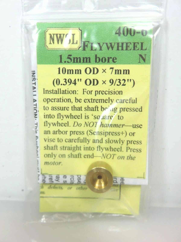 Northwest Short Line #400-6 NWSL Brass 10 MM Flywheel for N Scale Locomotives image 0