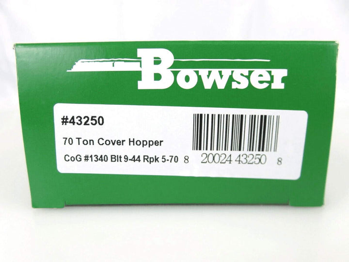 Bowser #43250 HO Scale 70-Ton 2-Bay Covered Hopper Central of Georgia #1340 image 2