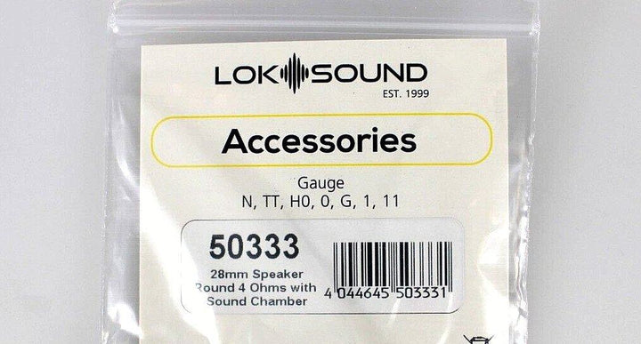 ESU LokSound 50333 28mm Round Speaker 4 Ohm With Sound Chamber / Baffle HO Scale image 2