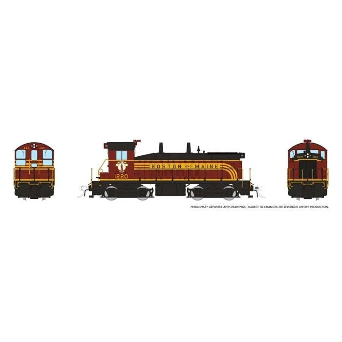 Rapido 27067 HO Scale Boston & Maine EMD SW9 Locomotive DC Silent Vers ...