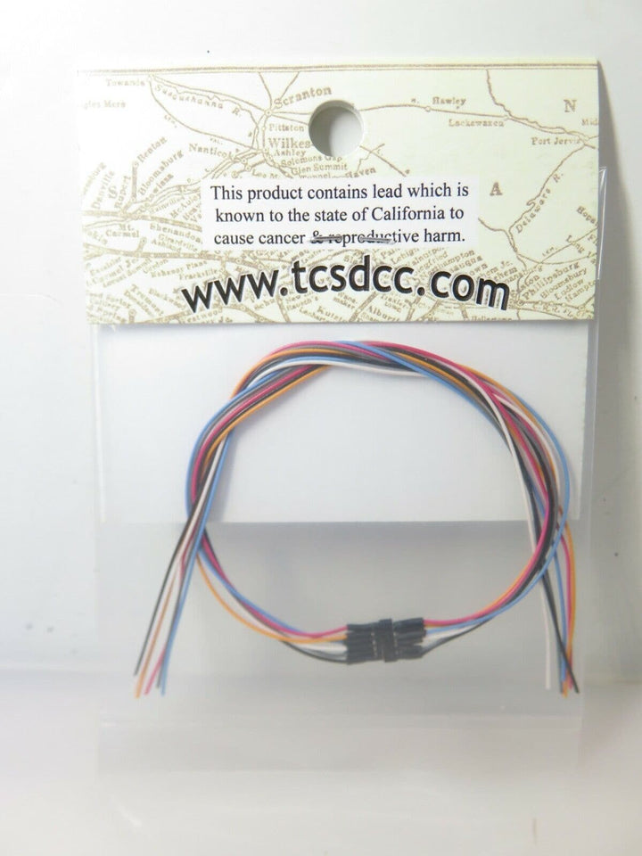 Train Control Systems TCS #1477 6-Pin Micro Connector colored wires image 2