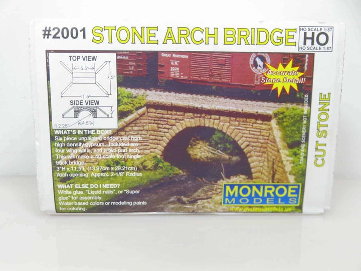 Monroe Models #2001 HO Scale Stone Arch Bridge Kit - NIB image 1