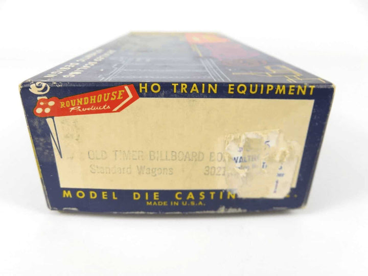 Roundhouse 3021 HO Scale Old Timer Billboard Box Car Standard Wagons Kit NOS image 1