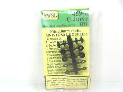 Northwest Short Line NWSL 489-6 Driveline Universal U-Joint 2.0mm Shaft HO Scale image 0