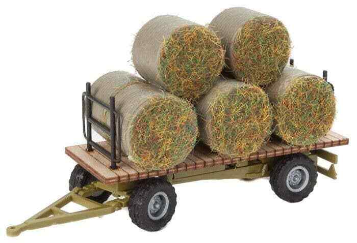 Walthers SceneMaster 949-4192 HO Scale Farm Hay Trailer with Load NIB image 0