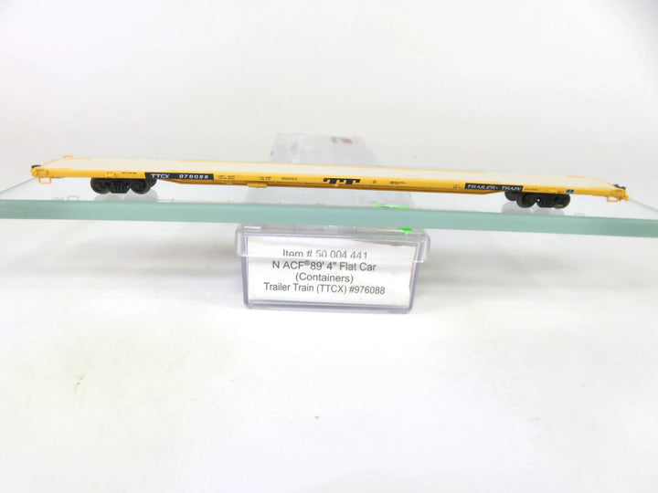 Atlas 50 004 441 N Scale ACF 89' 4" Flat Car TTCX Trailer Train #97608 ...