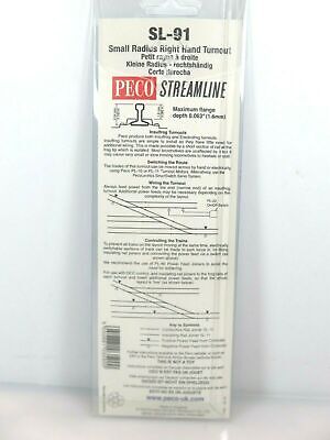 Peco HO SL-91 Code 100 Track Insulfrog Small Radius Turnout Right Hand image 2