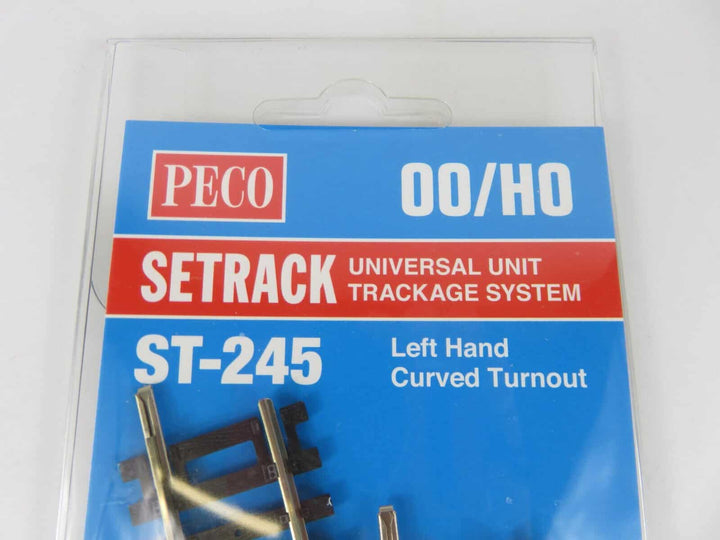 Peco Setrack ST-245 HO Scale Code 100 Left Hand LH Curved Turnout Switch image 2
