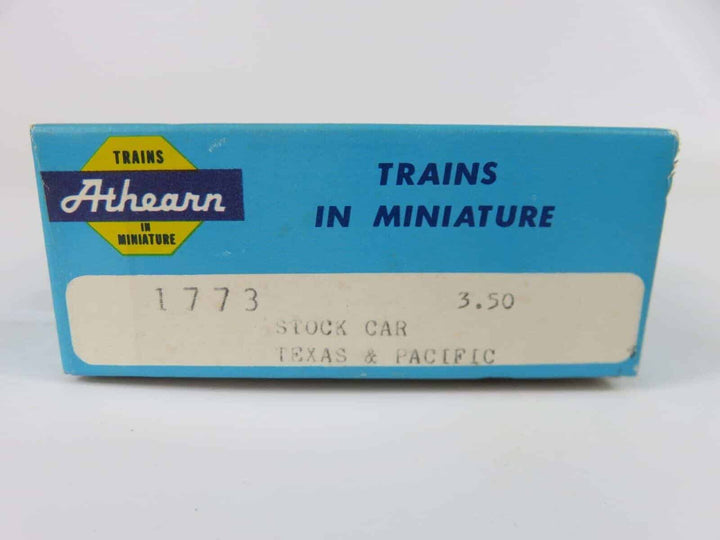 Athearn Blue Box #1773 40' Stock Car Texas &amp; Pacific Unassembled Kit NOS 24099 image 1