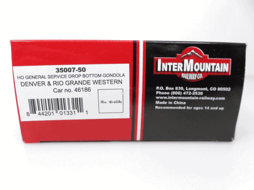 Intermountain 35007-50 HO General Service Drop Bottom Gondola Rio Grande D&amp;RGW image 3
