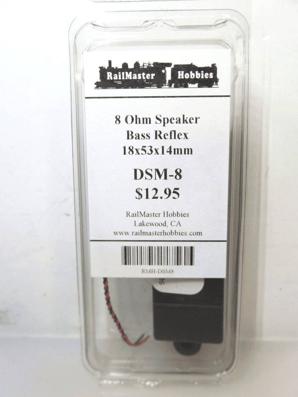Railmaster Hobbies DSM-8 Bass Reflex 8 Ohm 2 Watt Speaker 18x53x14mm image 0