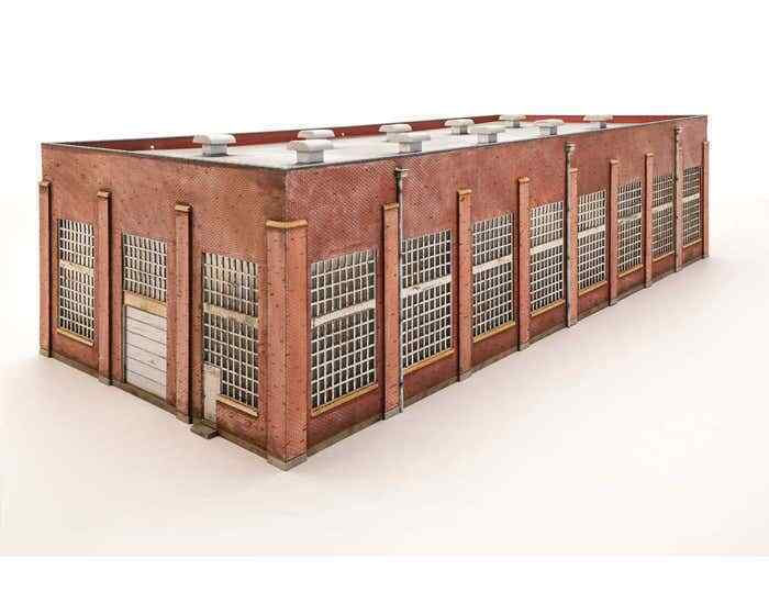 Walthers Cornerstone 933-2923 HO Scale 130' 2-Stall Diesel Engine House Kit NIB image 2