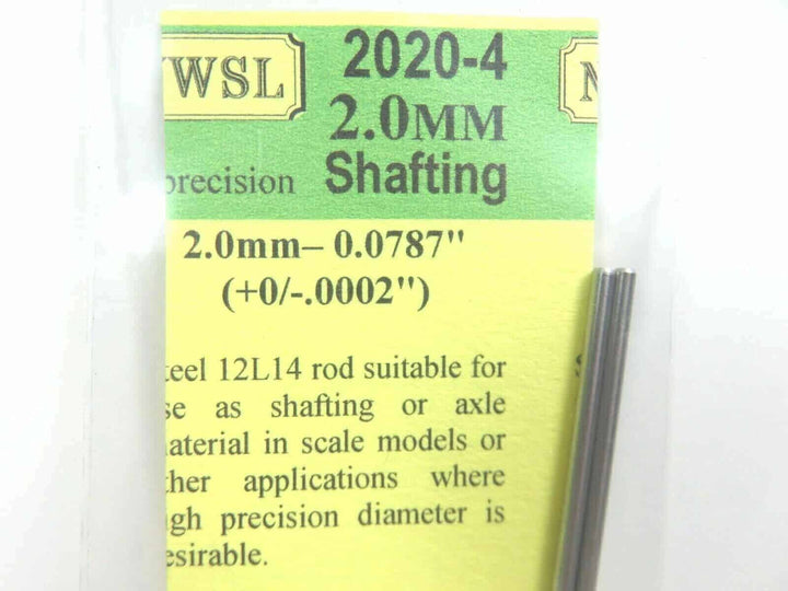 Northwest Short Line #2020-4 NWSL 2mm Shafting (2) 6 inch Pieces Ho Locomotives image 1