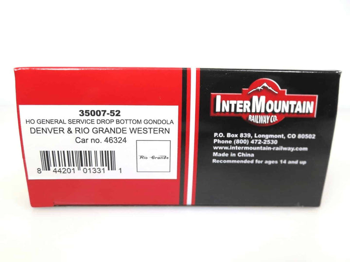 Intermountain 35007-52 HO General Service Drop Bottom Gondola Rio Grande D&amp;RGW image 3