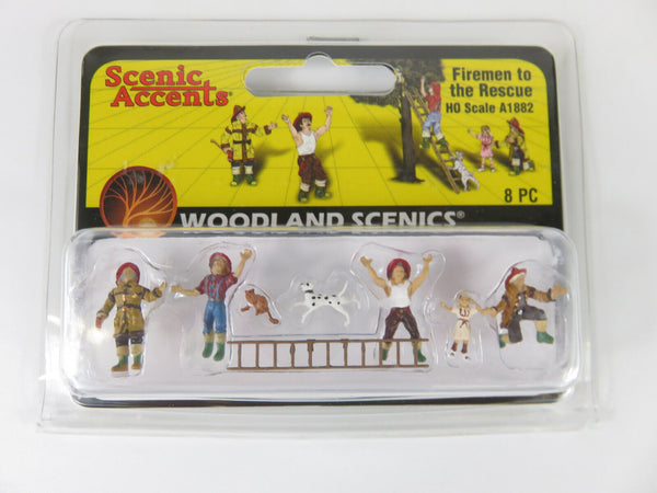 Woodland Scenics A1882 HO Scale Firemen to the Rescue NIB