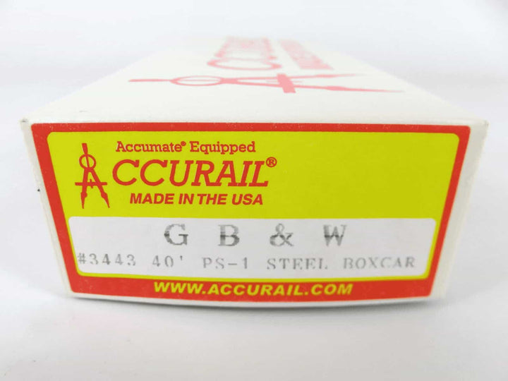 Accurail 3443 HO Scale 40' PS-1 Steel Boxcar GB&amp;W Green Bay and Western #623 image 1