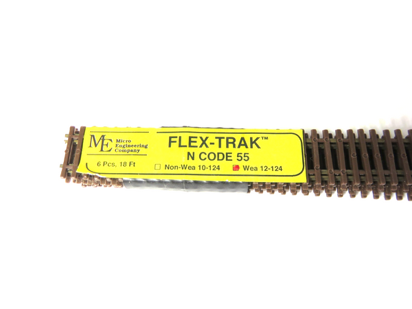 Micro Engineering 12-124 N Scale Code 55 36" Weathered Flex-Trak 6-Pack