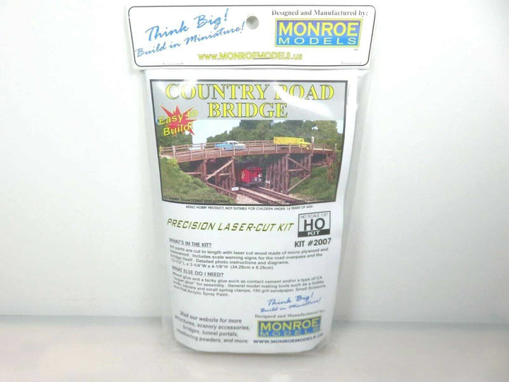 Monroe Models #2007 HO Scale Wooden Country Road Bridge Kit NIB image 1