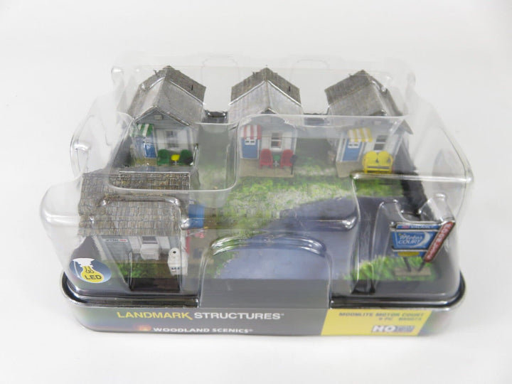 Woodland Scenics BR5073 HO Scale Built-&amp;-Ready Moonlite Motor Court NIB image 1