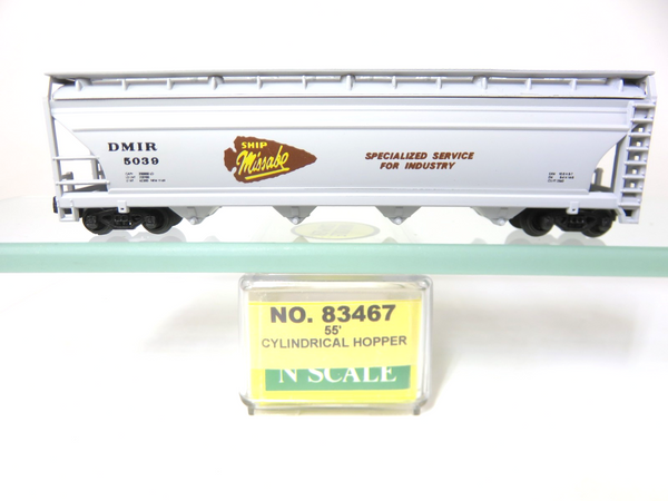 Model Power 83467 N Scale 55' Cylindrical Hopper DMIR Ship Missabe #5039