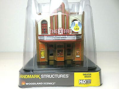 Woodland Scenics BR5054 Built and Ready HO Scale Theater Building Lighted NIB image 0
