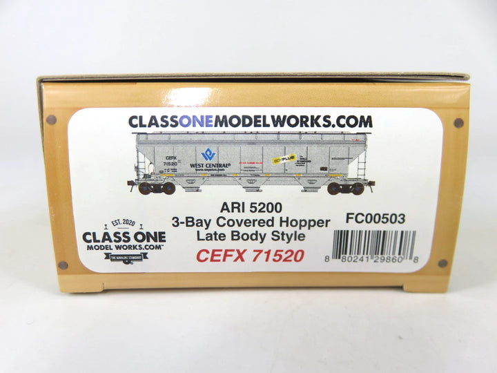 Class One Model Works FC00503 HO Scale ARI 5200 Covered Hopper CEFX #7 ...